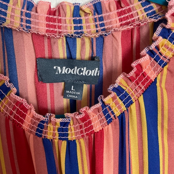 ModCloth Savor the Occasion Dress Stripe Large - Picture 3 of 9